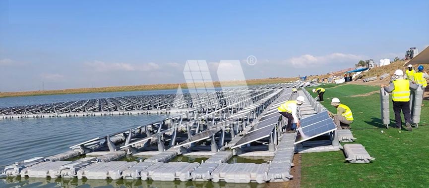MIBET solar floating project (system assembly process)