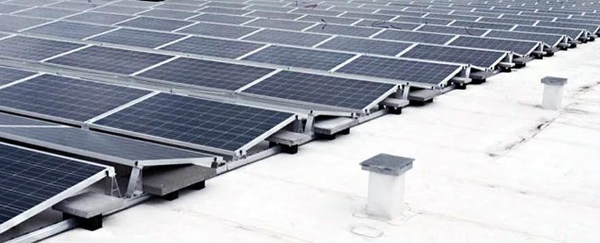 Flat Roof Ballasted Solar Structure
