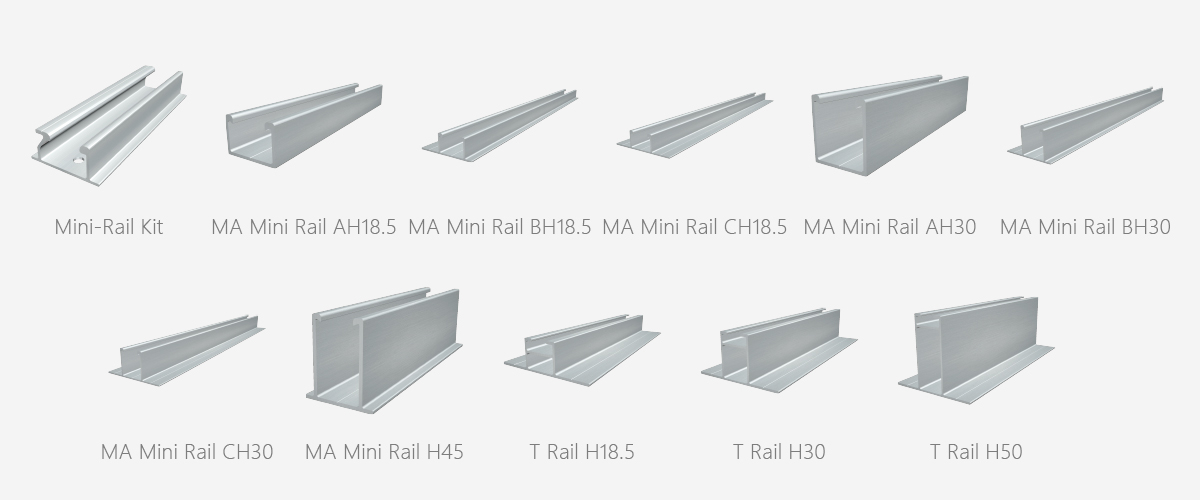 Metal Roof Solar Aluminum Short Rails