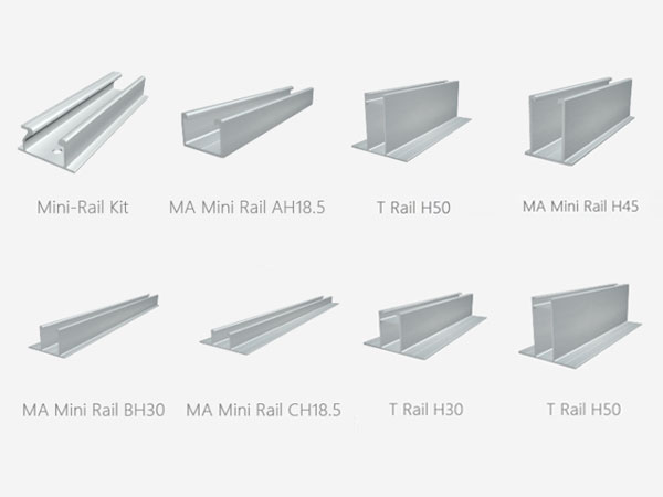 Trapezoid/Corrugated Metal Roof Solar Aluminum Short Rails