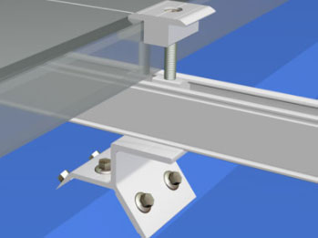 Trapezoidal Metal Roof Clamp+Rail