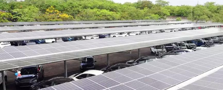 Solar carport in India