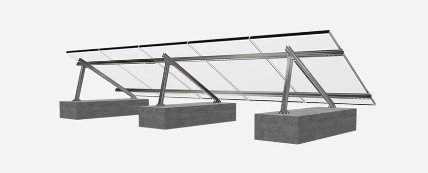Flat Roof Triangular Elevated Mounting