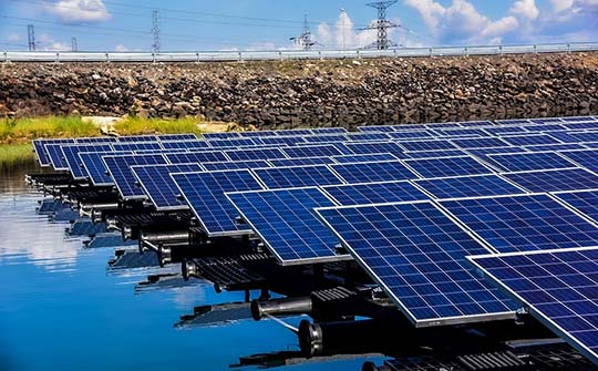 Floating solar power plant - small island nation
