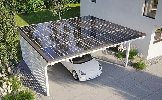 Two-car solar carport for home use