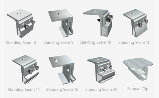 standing seam metal roof solar clamps